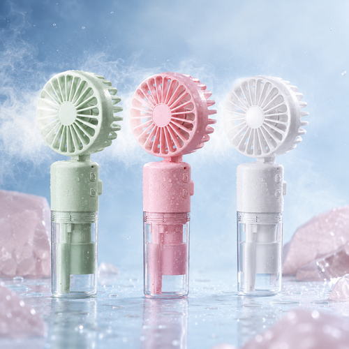 FreshGo mini ventilateur brumisateur portable 3 couleurs fg-main